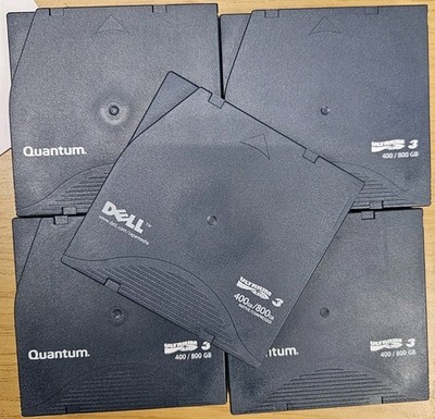 5 x Quantum/Dell Ultrium LTO 3 Data Cartrige 400/800GB Native/Compressed