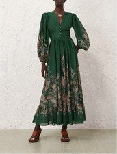 Zimmermann RHIANNON PLUNGE MAXI DRESS - Size 0, US 4