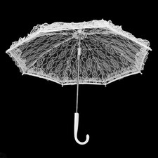.Lace Umbrella White Bridal Wedding Embroidery Umbrella Dance Decorated Umbrella