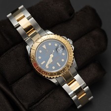 Rolex Yacht-Master 169623 18K Gold Timing Bezel Oyster Watch Blue Dial 2