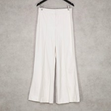 Alice + Olivia Women Dylan Vegan Pant Ecru Size 8