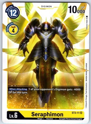 Seraphimon Super Rare Starter Deck 03: Heaven's Yellow  ST3-11 SR NM