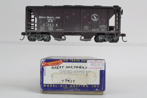 Tolva cubierta de dos bahías Roundhouse escala HO Great Northern GN #73939 | Condition: Used