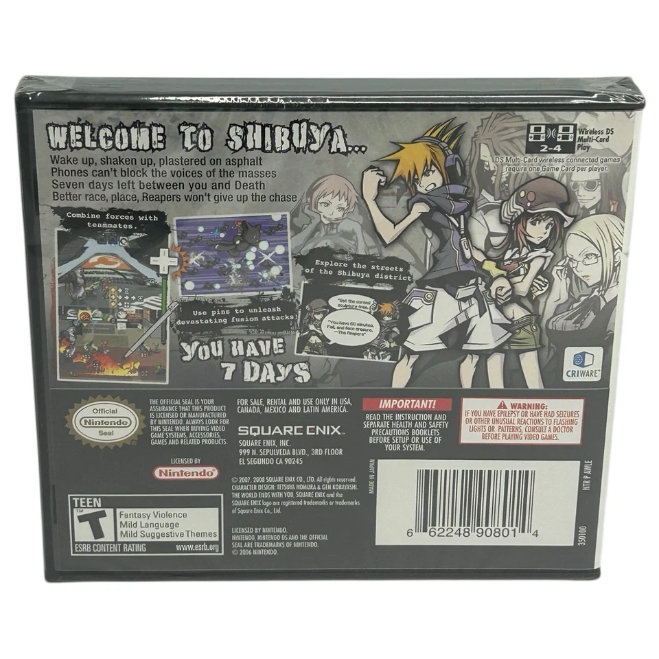 The World Ends with You (Nintendo DS, 2008) Brand New Factory Sealed - Image 2 of 4