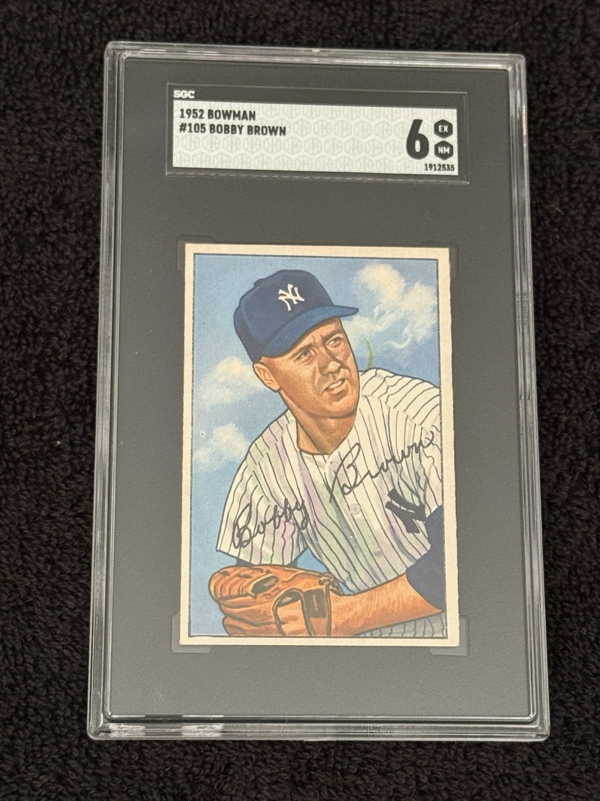 1952 Bowman #105 Bobby Brown SGC 6 Yankees