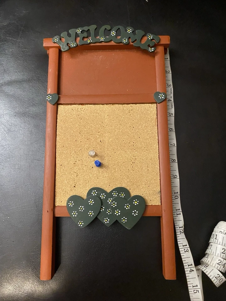 Vintage Country Small Decorative Wash Board Cork board - Image 3 of 3