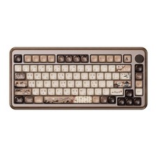 Akko MU02 Mechanical Keyboard with Walnut Wooden Case 75 RGB 2.4G Wireless/B...