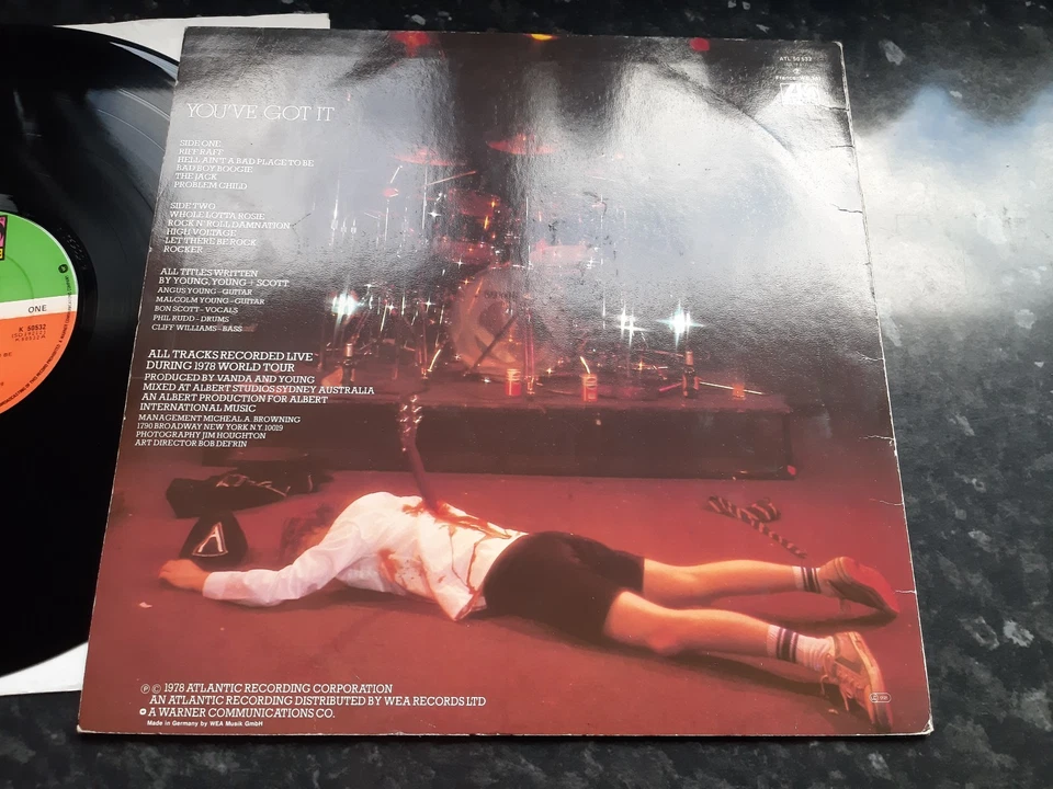 AC/DC - Rare Irish Press LP - IF YOU WANT BLOOD YOU'VE GOT IT - 1978 - ATLANTIC - Image 4 of 4