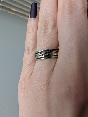Vintage 14k gold Navajo Ring Jerome Begay Size 6