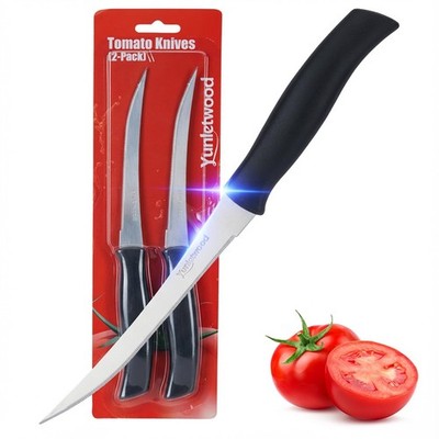 Tomato Knife 3rd Gen 2-Pack, Serrated Stainless Steel Blade, Ergonomic Handle...