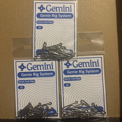 3 packs of 15,  Gemini Genie Link Clips G3002 Clips New/unused