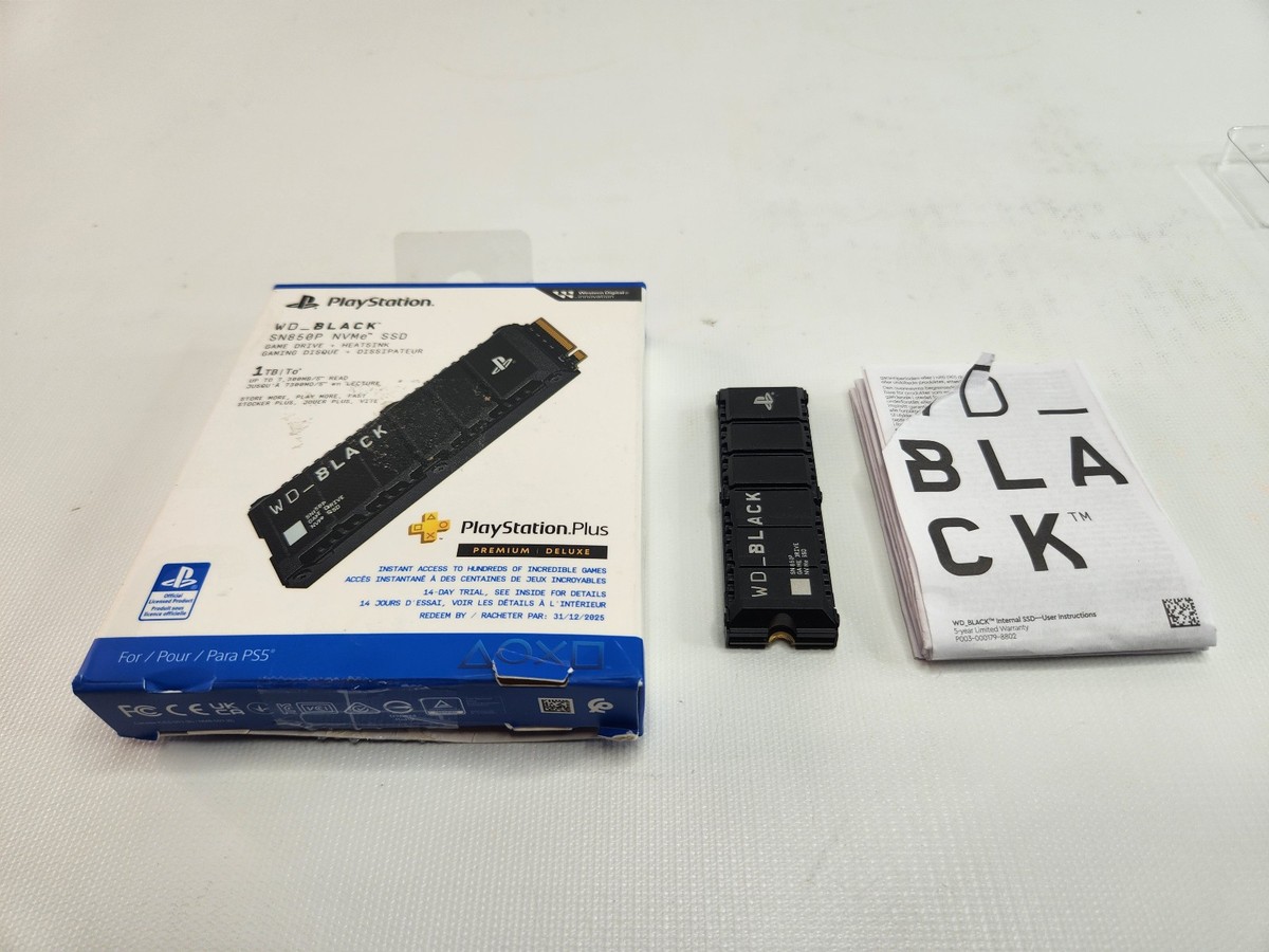 WD_BLACK 1TB SN850P NVMe M.2 SSD up to 7,300MB/s WDBBYV0010BNC PS5 
