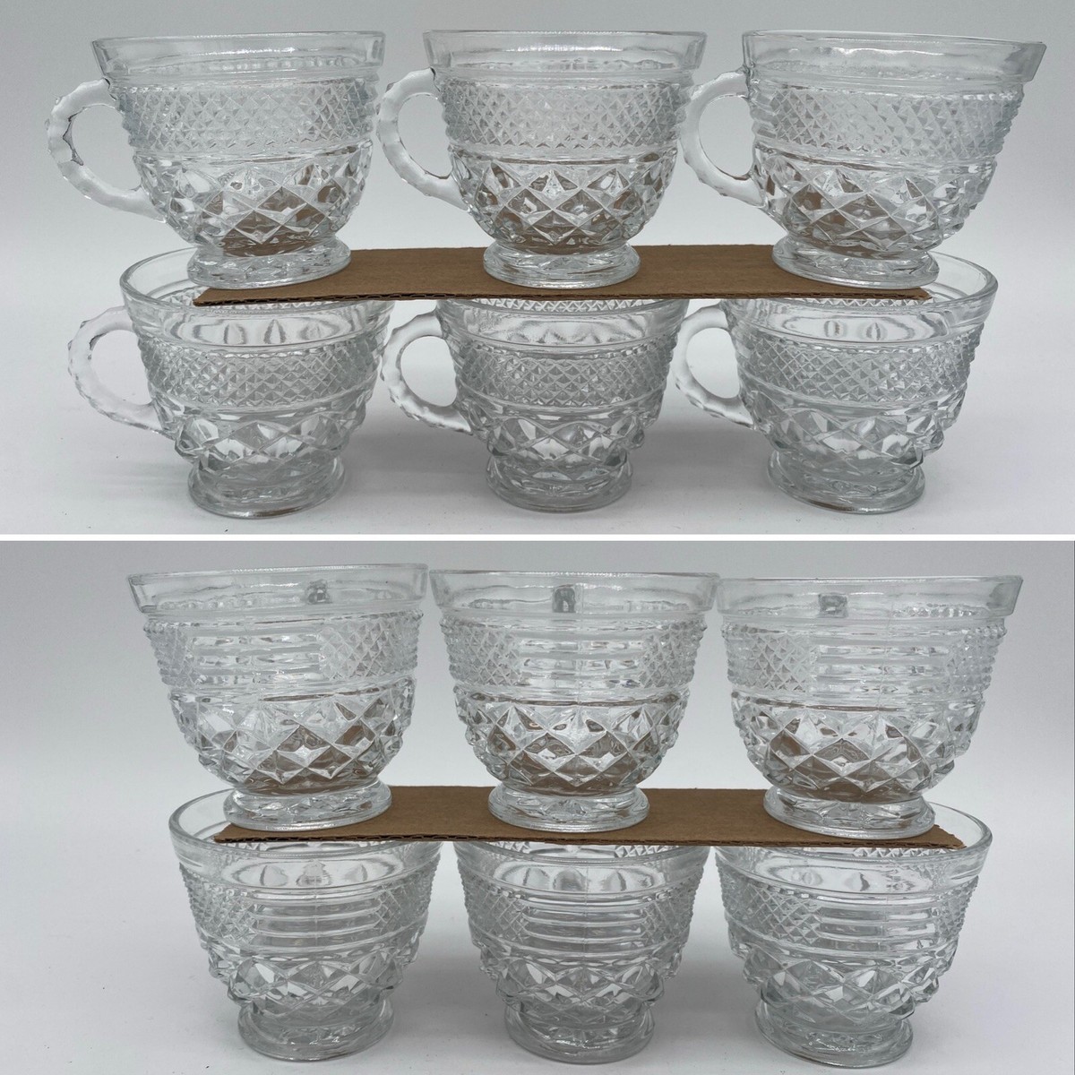 Vintage Anchor Hocking Wexford Punch Bowl Set with Base Bowl & 18