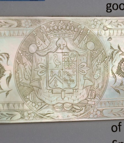 Rare VICEROY New Spain MEXICO c1800 Chinese armorial GAMING counter mother pearl - Picture 6 of 18