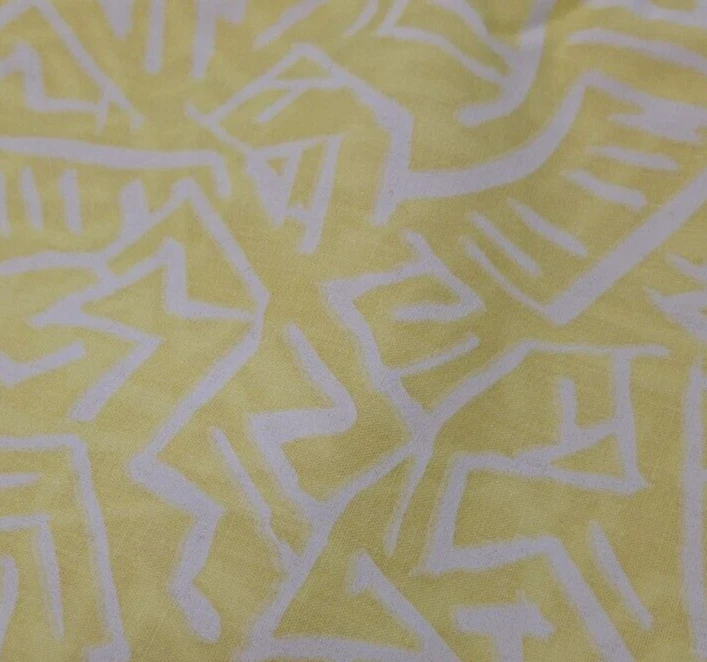 Tela de mezcla de algodón amarillo de 3 yardas 58" cortinas costura artesanía Foto 4 de 4