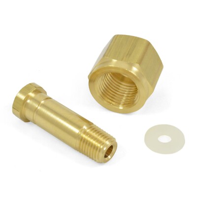 CGA-320 Nut & Nipple w/ Washer, CO2 Carbon Dioxide Regulator Fittings 1/4'' MNPT