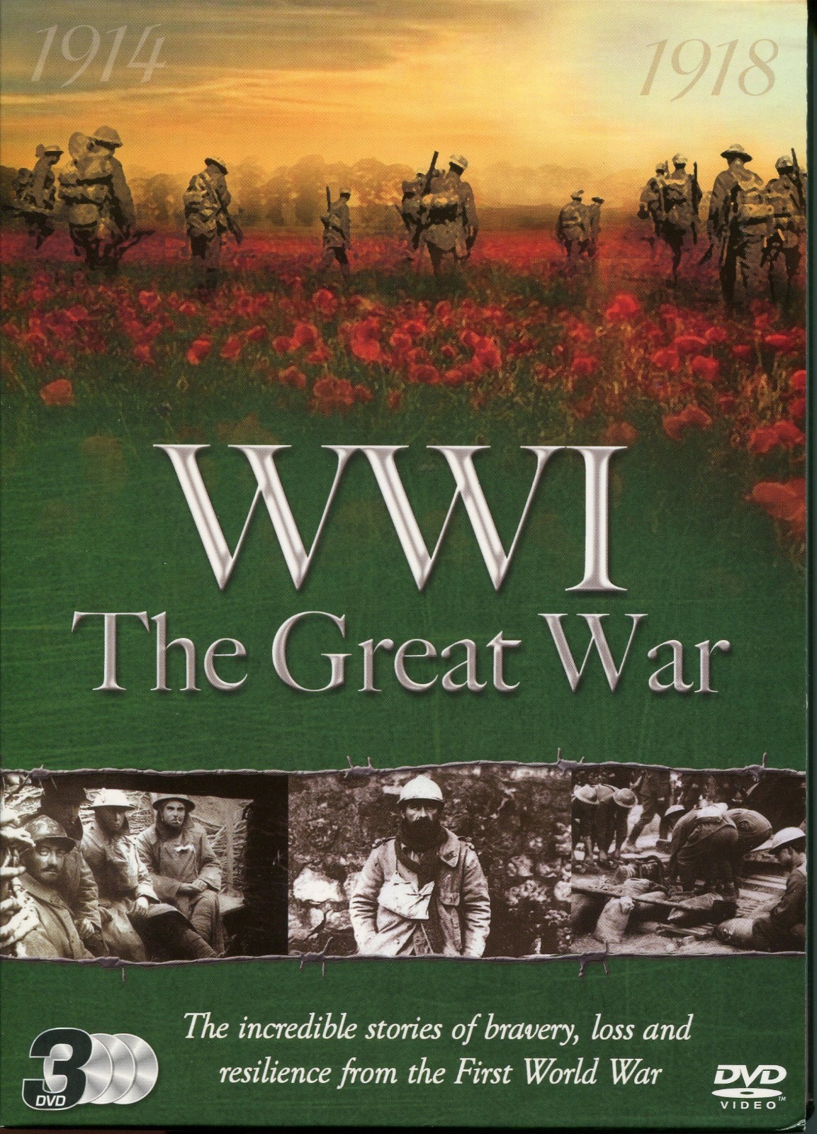 WW1 THE GREAT WAR 1914 - 1918 BBC'S SOMME SECRET TUNNEL WARS &MORE 3 DVD BOX SET