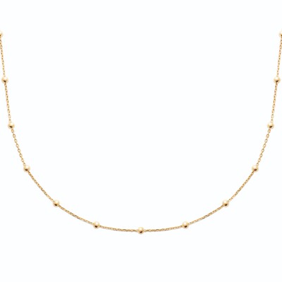 Collier Tata Gisèle 18 Karat Vergoldet - Feine Gliederkette mit kleinen Kugeln