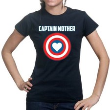 Capitán Madre Día de la Madre Regalo para Mamá Mamá Damas América Camiseta Camiseta