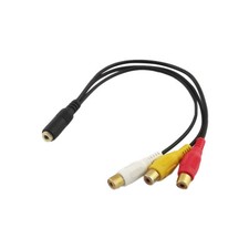 1x 3.5mm Mini Female Stereo to 3 RCA Female Jack AV TV Audio Video Adapter Cable