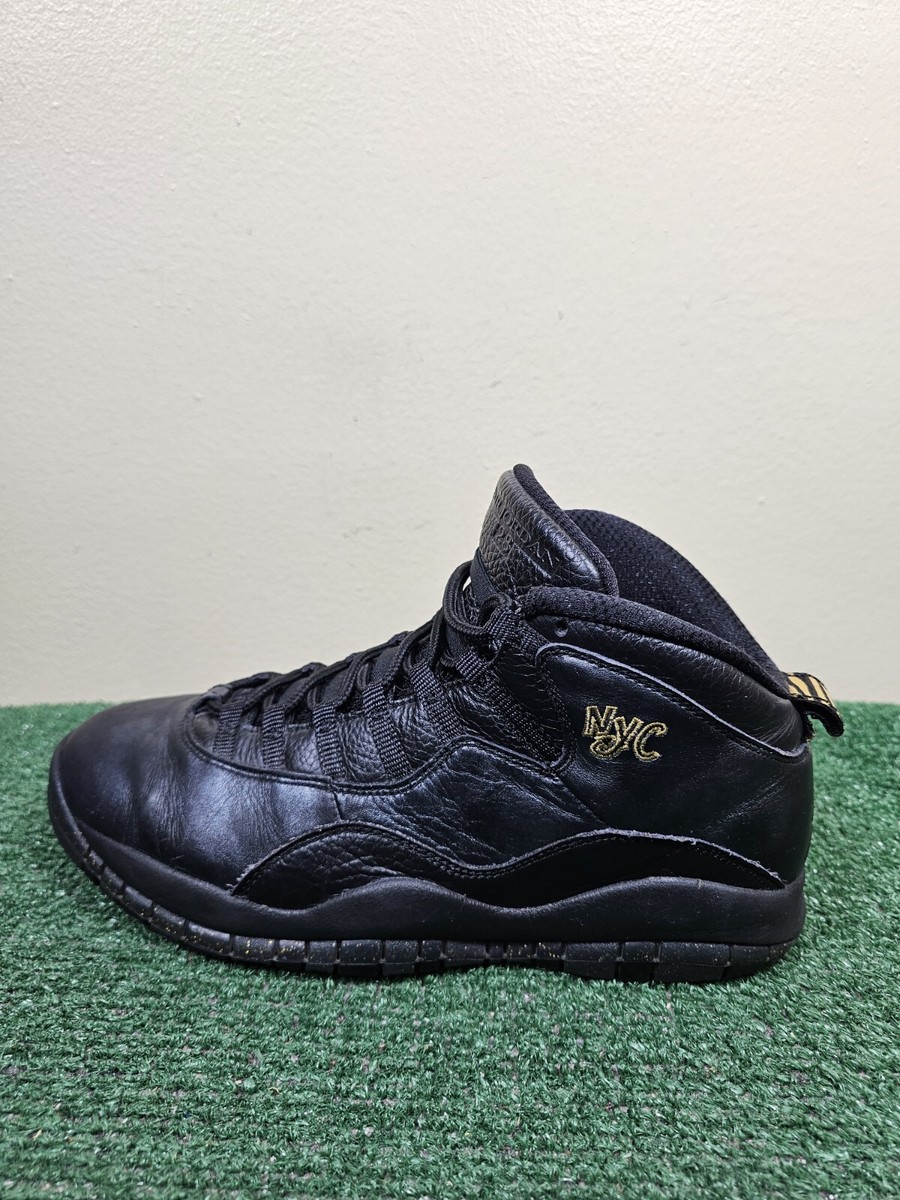Nike Air Jordan 10 Retro NYC Mens Sneakers Black Size 10 Nike Air Jordan 10 Retro NYC Mens Sneakers Black Size 10