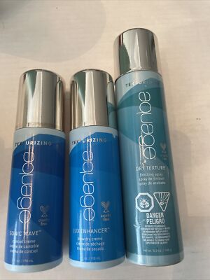 LOT 3 FULL SIZE Aquage Dry Texture Finishing Spray LUX ENHANCER SONIC WAVE