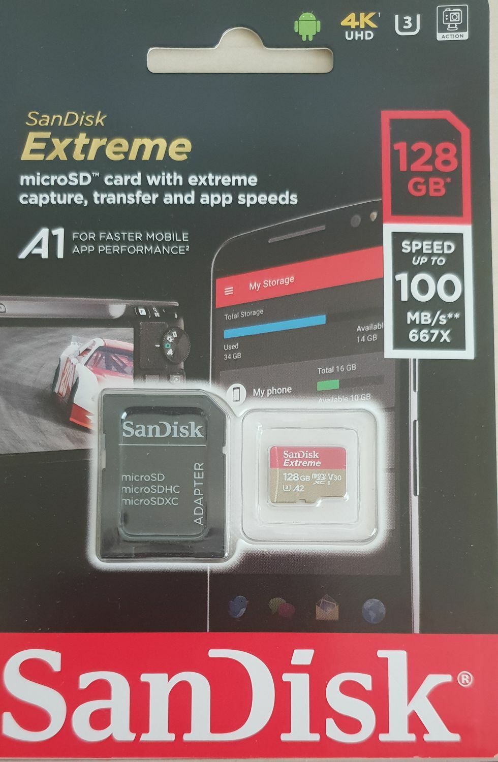 *2Pack* SanDisk 32GB 64GB 128GB Extreme 100MB/s MicroSD U3 A1 V30 Memory Card