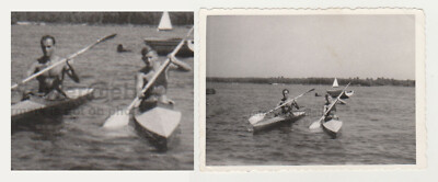Two Affectionate Handsome Young Men Shirtless Males Beach Canoe Gay Int