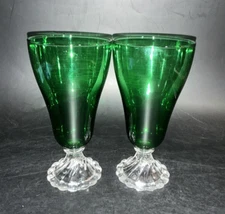 Anchor Hocking Forest Green Burple Inspiration 6.75 Iced Tea Water Glass Set 2