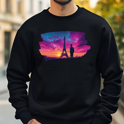 Eiffel Tower Portrait Sweatshirt Cosy and Perfect for Any Occasion S to 4XL