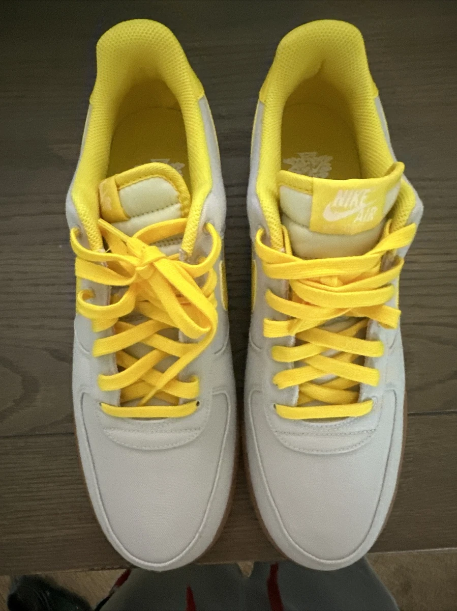 Size 12- Nike Air Force 1 Low '07 TXT Light Bone Tour Yellow