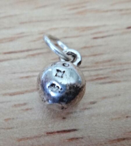 Dije de plata de ley pequeño de 7 mm para billar piscina 8 bolas - Imagen 4 de 6