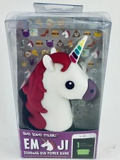 live love music 2500 mAh usb power bank unicorn new in box