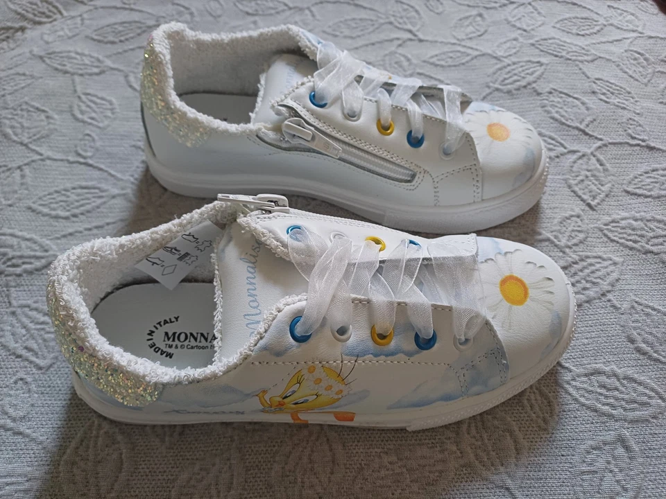 SNEAKERS MONNALISA BIMBA COL.PANNA N.32 PELLE - Immagine 3 di 4