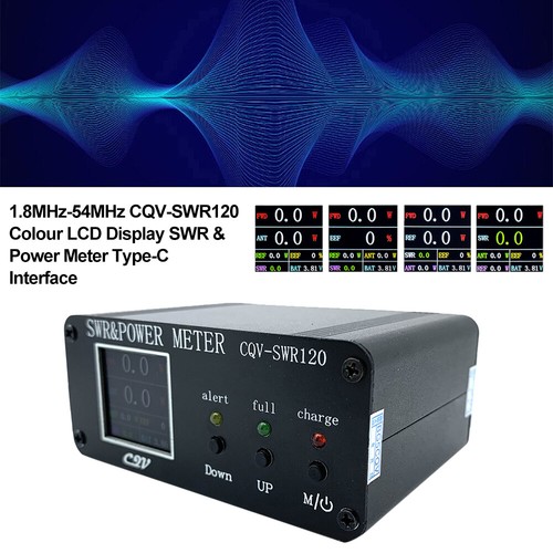 CQV-SWR120 120W SWR & Power Standing Wave Meter 240*240 LCD Display FM-AM-SSB # - Zdjęcie 3 z 14