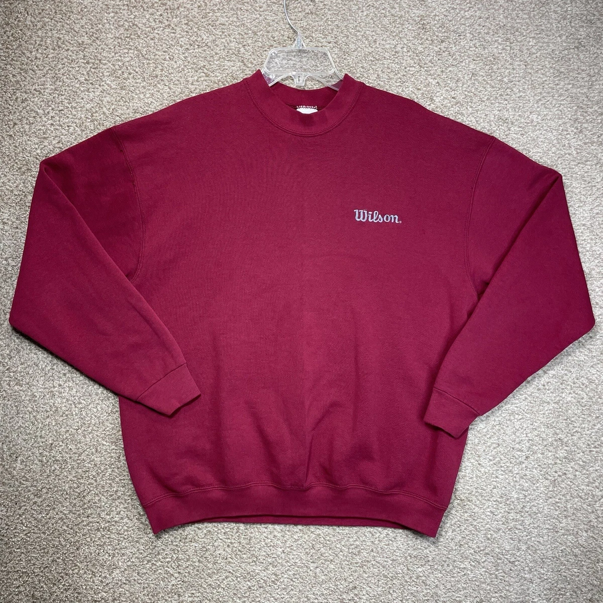 Mens red deals crew neck sweatshirt