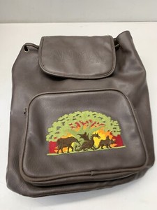 embroidered leather backpack