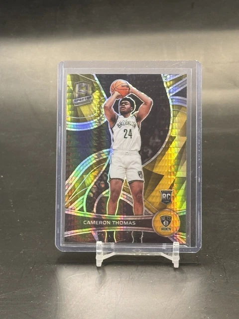 2021 Panini Spectra Cam Thomas Rookie Asia Gold Prizm 1/10 Brooklyn Nets RC 1/1