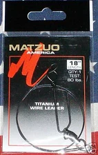 Matzuo America 18 " Titanium Wire Leader 80 lb test x 1
