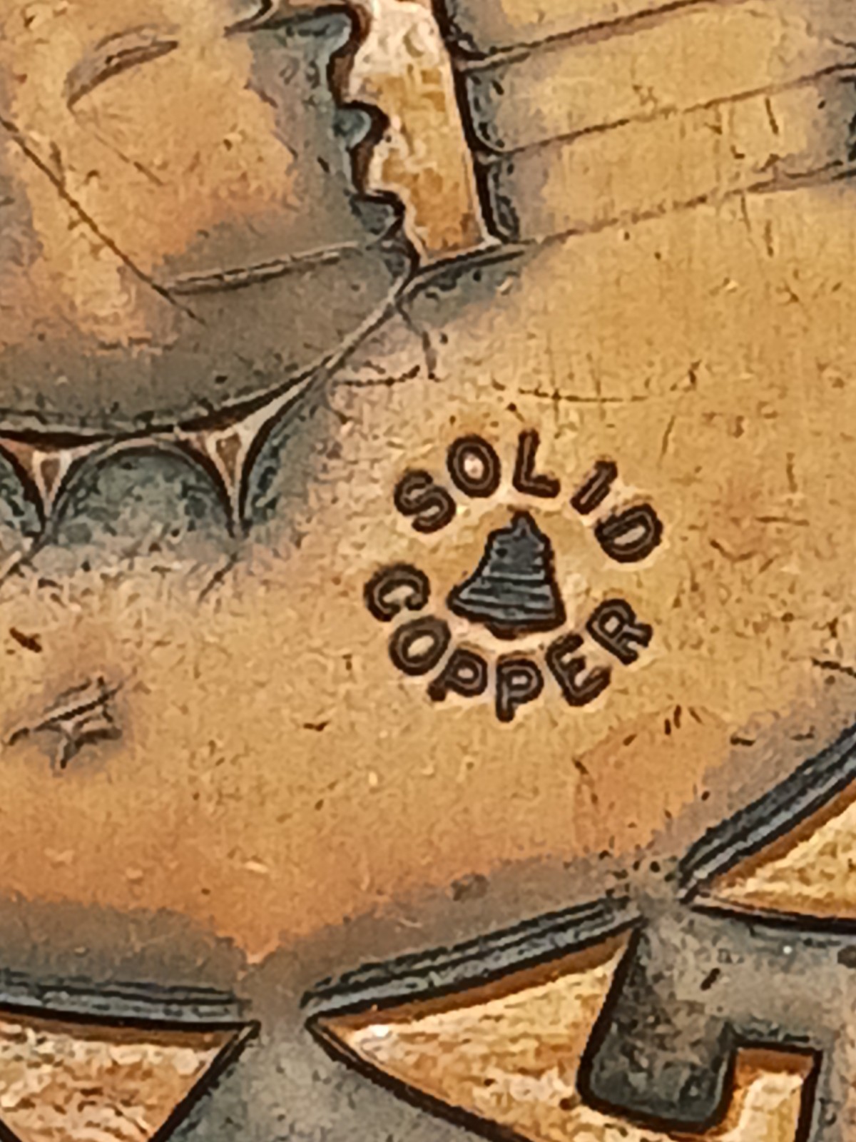 Solid Copper Roadrunner Vtg Bell Trading 1960s So… - image 3