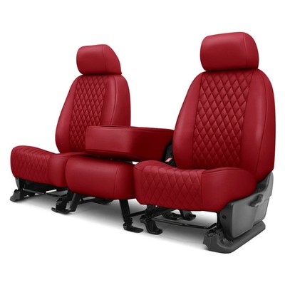 For Acura Integra 90-93 Seat Cover Faux Leather Diamond Shield Quilted 1st Row