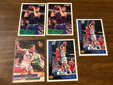 Luc Longley 5 card lot 1993-94 Fleer #124 Ultra #290 Upper Deck #37 Timberwolves