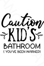 Kids Bathroom Sign Aluminum Funny Caution 8x12 Metal Rectangle USA