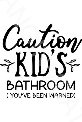 Kids Bathroom Sign Aluminum Funny Caution 8x12 Metal Rectangle USA