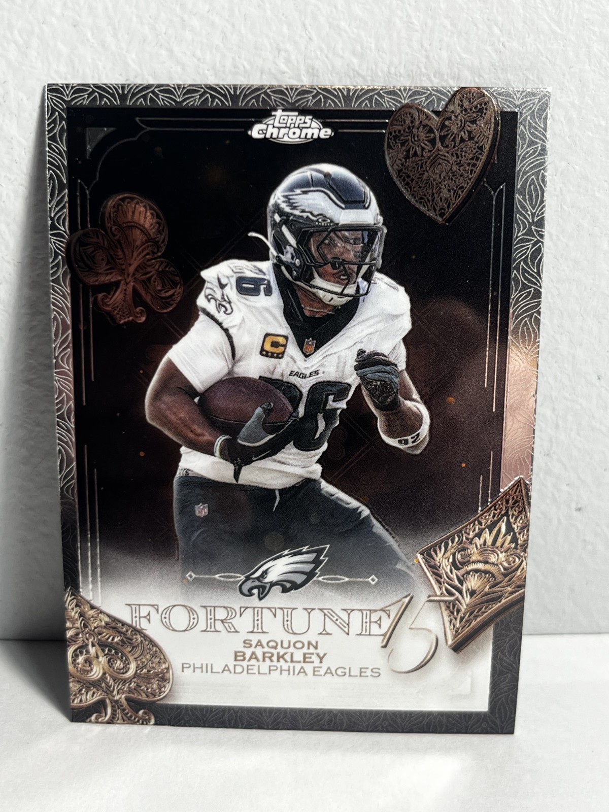2025 Topps Chrome Football REFRACTOR Fortune 15 SAQUON BARKLEY F15-3 Eagles