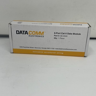 Datacomm 8 Port Cat 6 Data Module Networking 80-0040