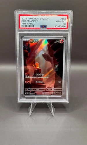 Pokemon Japanese Scarlet and Violet 151 Charmander #168 Art Rare PSA 10