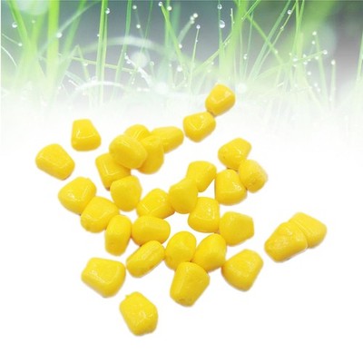 100Pcs Reusable Simulation Corn Baits Yellow Plastic Carp Fishing Lures