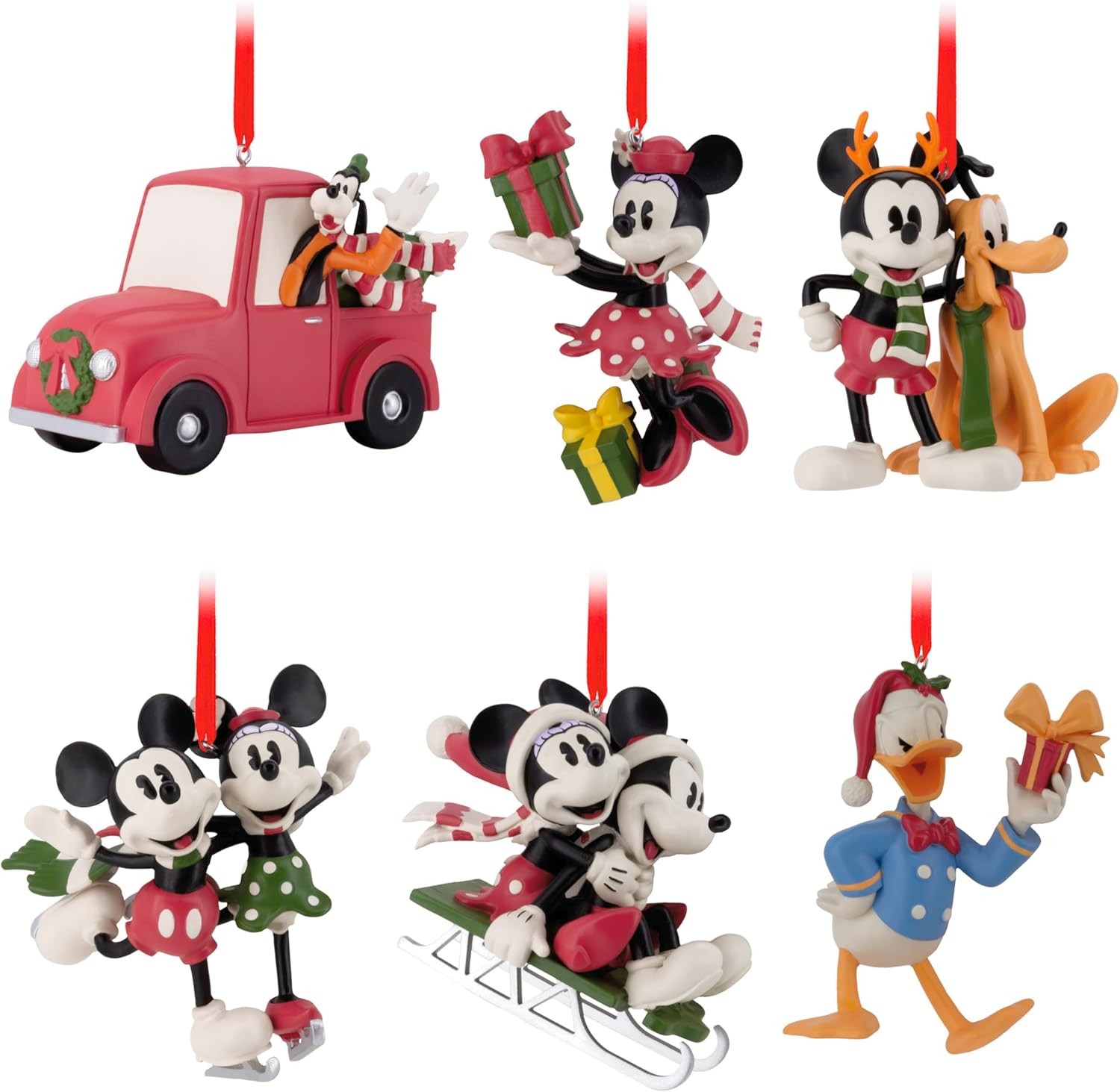 Hallmark Disney Mickey Mouse y Amigos Navidad Adornos, Conjunto De 6