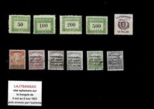 TIMBRES HONGRIE 1921  LAJTBANSAG  NEUF* et OBLIT